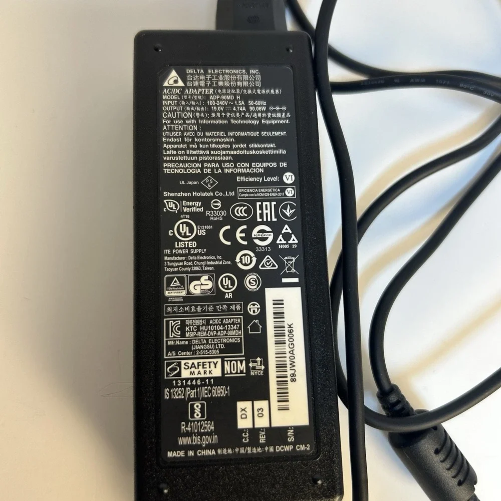 ADP-90MD H/Genuine Delta MSI Laptop Charger AC Adapter Power Suply 19V 4.74A 90W